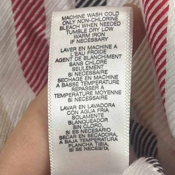 NWT Michael Kors Mens White Striped 100% Cotton Long Sleeve Button Shirt L LARGE - Picture 13 of 14